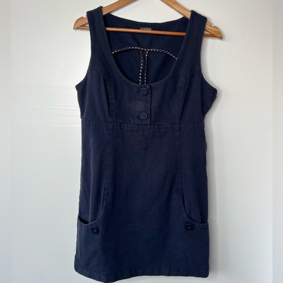 Talula Aritzia Navy Pinafore Dress, 10 - Picture 1 of 8